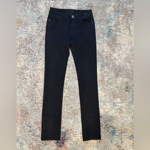 Black DL1961 Jeans COCO Curvy Straight Mid-Rise Riker Premium Denim
